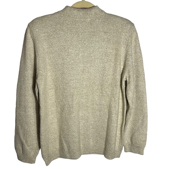 Alfred Dunner Embroidered Winter Scenes Ramie Cotton Blend Knit Sweater, Small - Picture 2 of 14